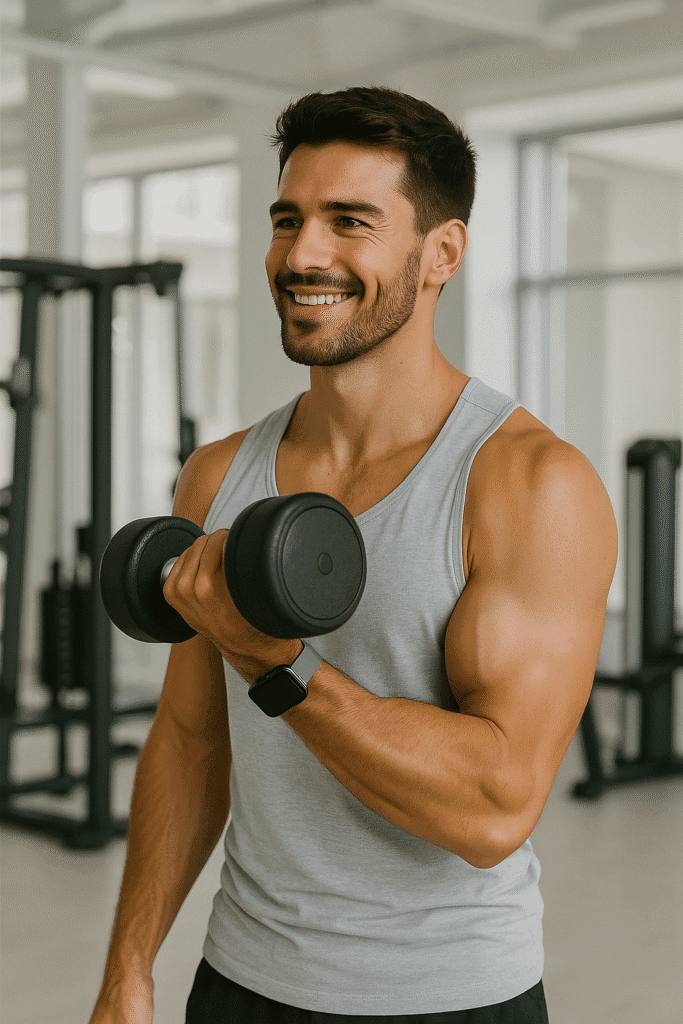 homme qui fait dfe la musculation